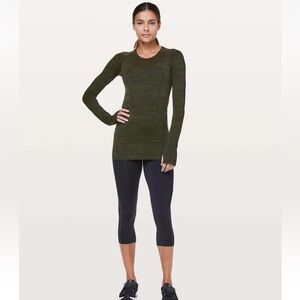 lululemon athletica Dark Green Long Sleeve Top